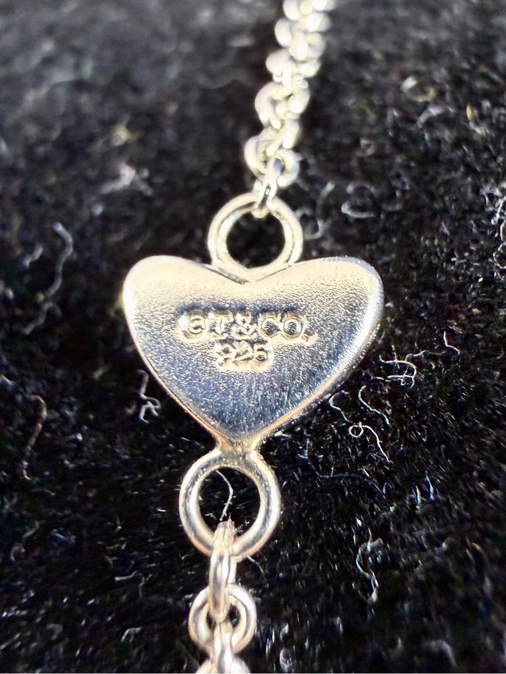 TIFFANY & CO. Sterling Silver Open Mini Solid 4 Hearts Bracelet; 7.75” w/ COA - Picture 8 of 14